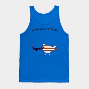 AMERICAN FLAG ON A FUUNY BIRD Tank Top